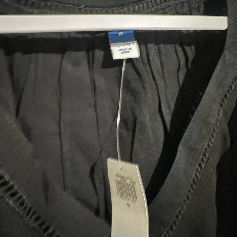 Old Navy Linen Blend Cropped Boho Blouse M NWT - Picture 2 of 3